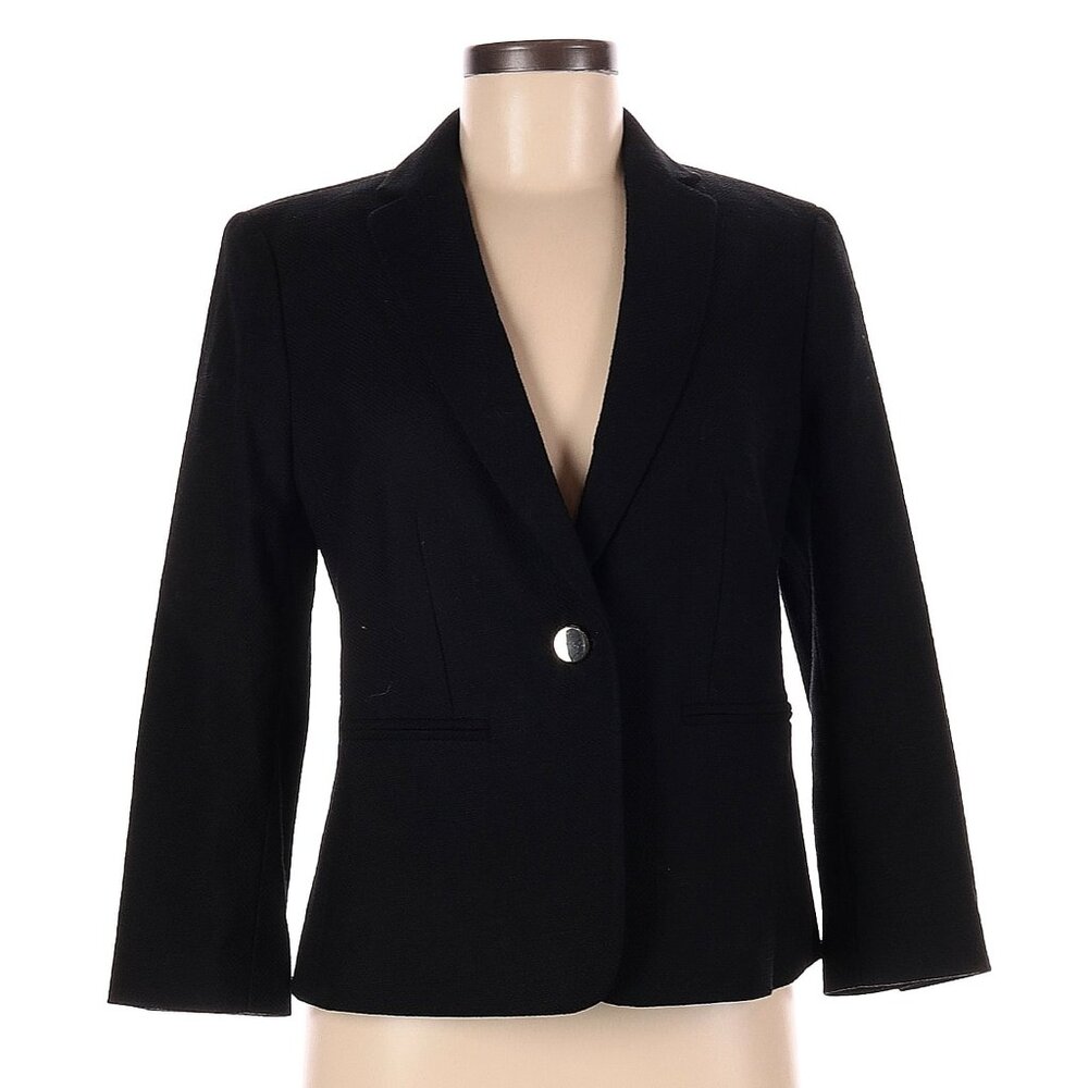 [NWT] Ann Taylor Cotton Blazer, Black, Size 8P